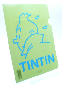 Tim und Struppi Dokumentenhülle DIN-A4 Format, Motiv "TIM Silhouette", grüner Hintergrund von Moulinsart